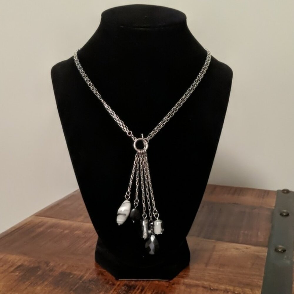 Lia Sophia Toggle Stone Necklace